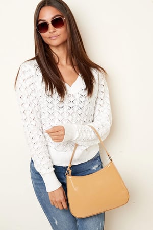 Handtasche in Lackoptik Hellblau Polyurethan h5 Bild2